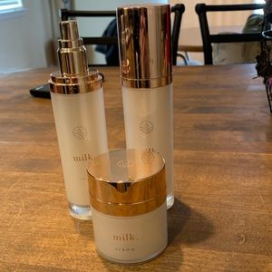 Milk face cleanser, toner, and creme 😚